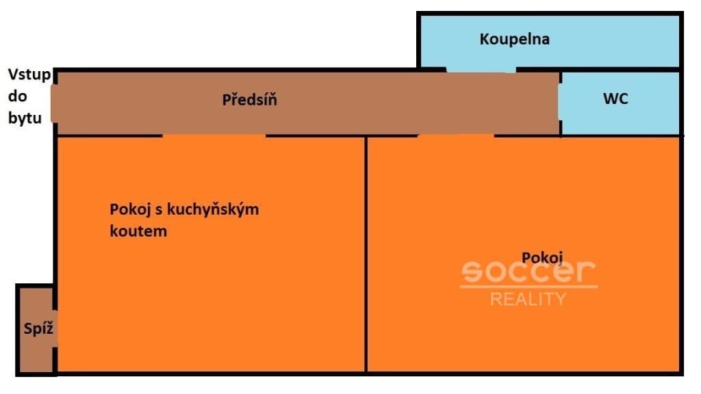 דירת 2 חדרים+kk על 44 מטר למכירה בפראג 7 — תמונה 14
