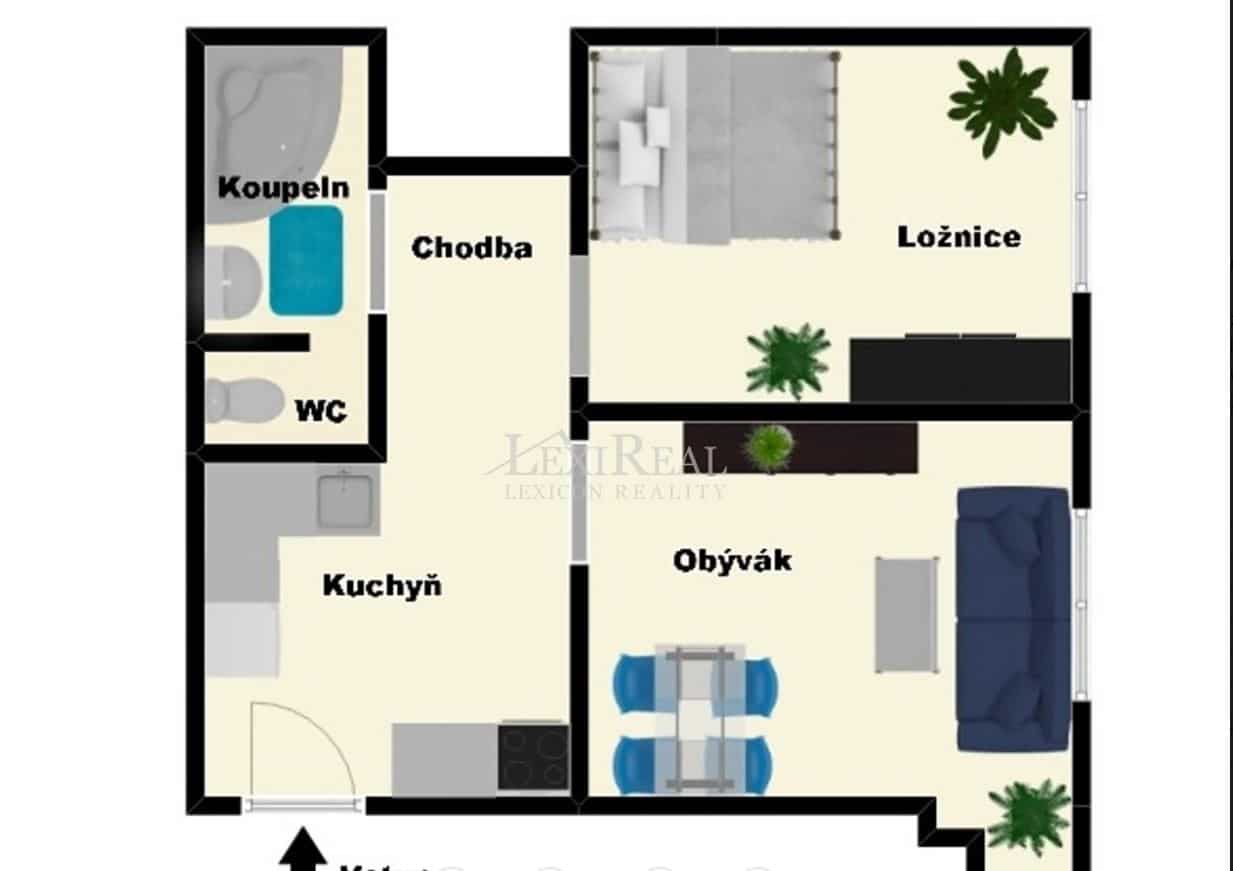 למכירה בפראג 4 דירת 1+1 בגודל 39 מ"ר