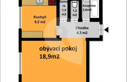 למכירה דירת 1+1 בגודל 38 מטר בפראג 10 שכונת סטרשניצה